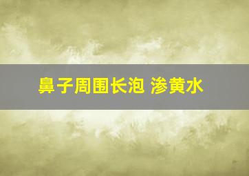 鼻子周围长泡 渗黄水